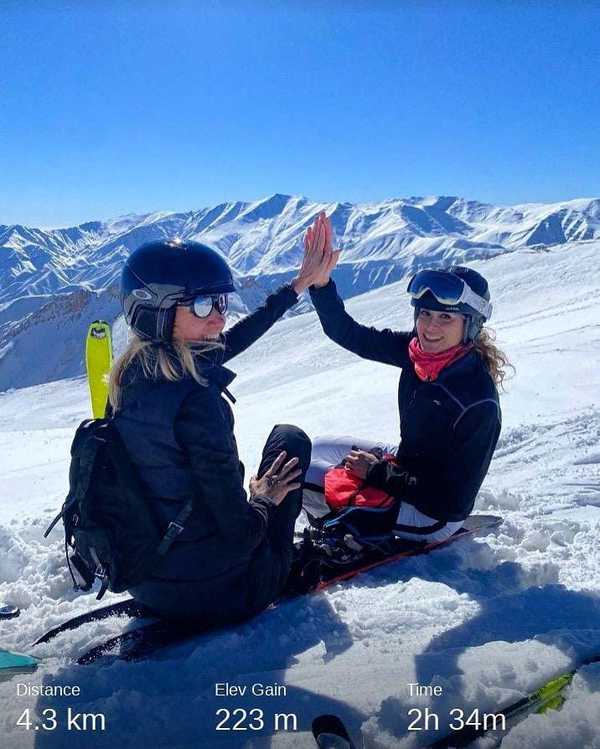 اولین تجربه اسکی تورینگ با مرجان خانم ❤  runningi