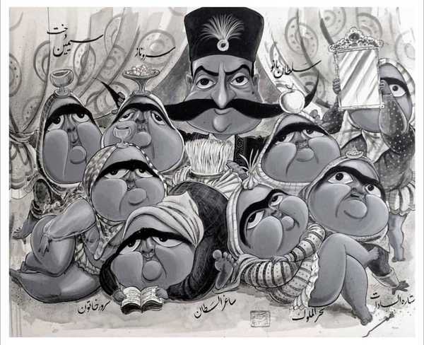 سال نو مبارک❤️    یک_کاریکاتوریست_در_حرمسرای_ناصر
