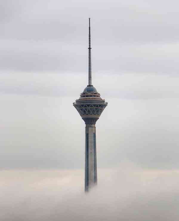 Milad Tower Surrounded by Clouds ☁️   برج میلاد ب