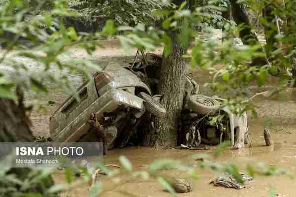   خسارات سیل در غرب مازندران  ▪️بارش شدید باران ب