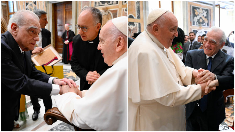 مارتین اسکورسیزی با پاپ فرانسیس دیدار کرد اسکورسی